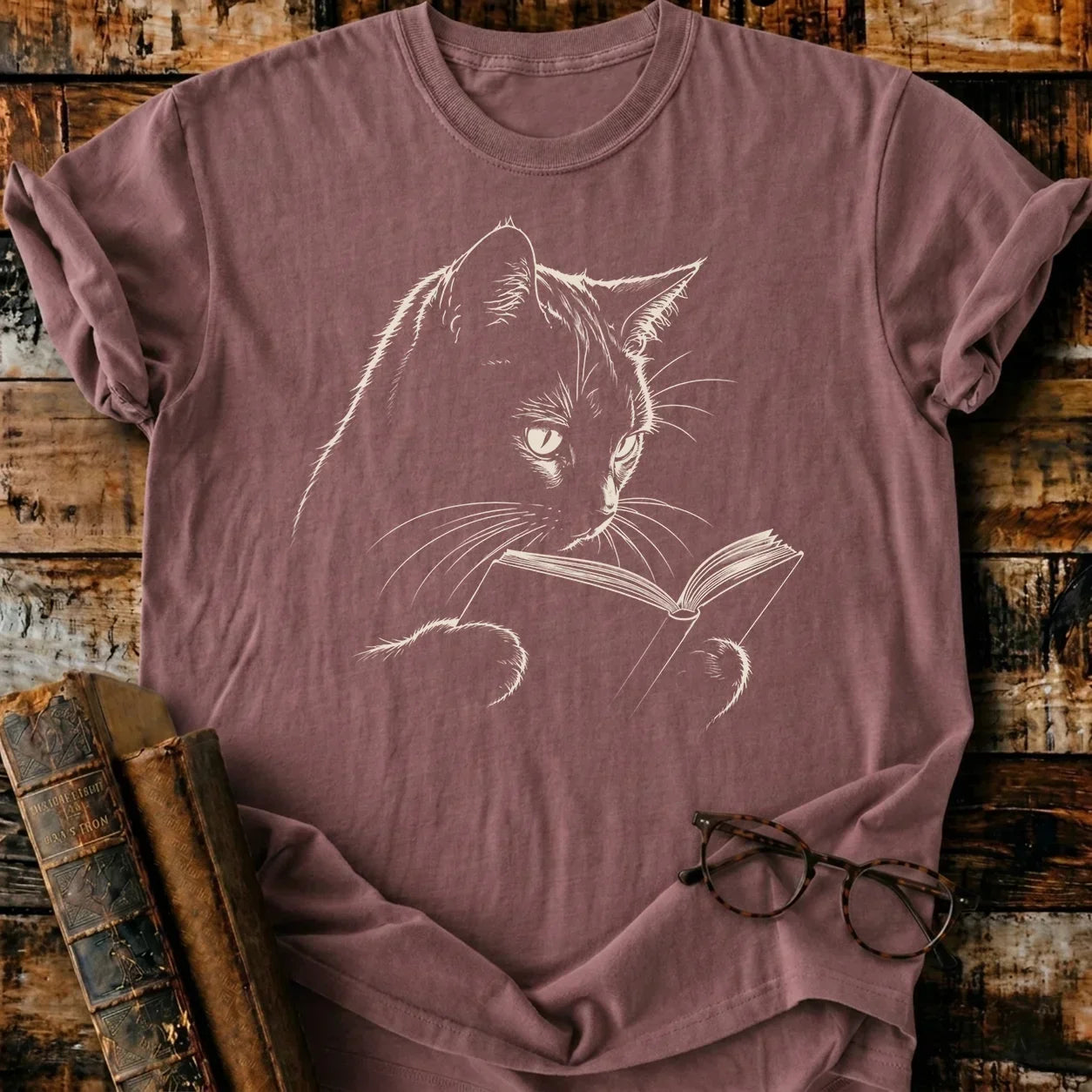 Bookish Cat T-Shirt