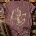 Vintage Cat Reader T-Shirt