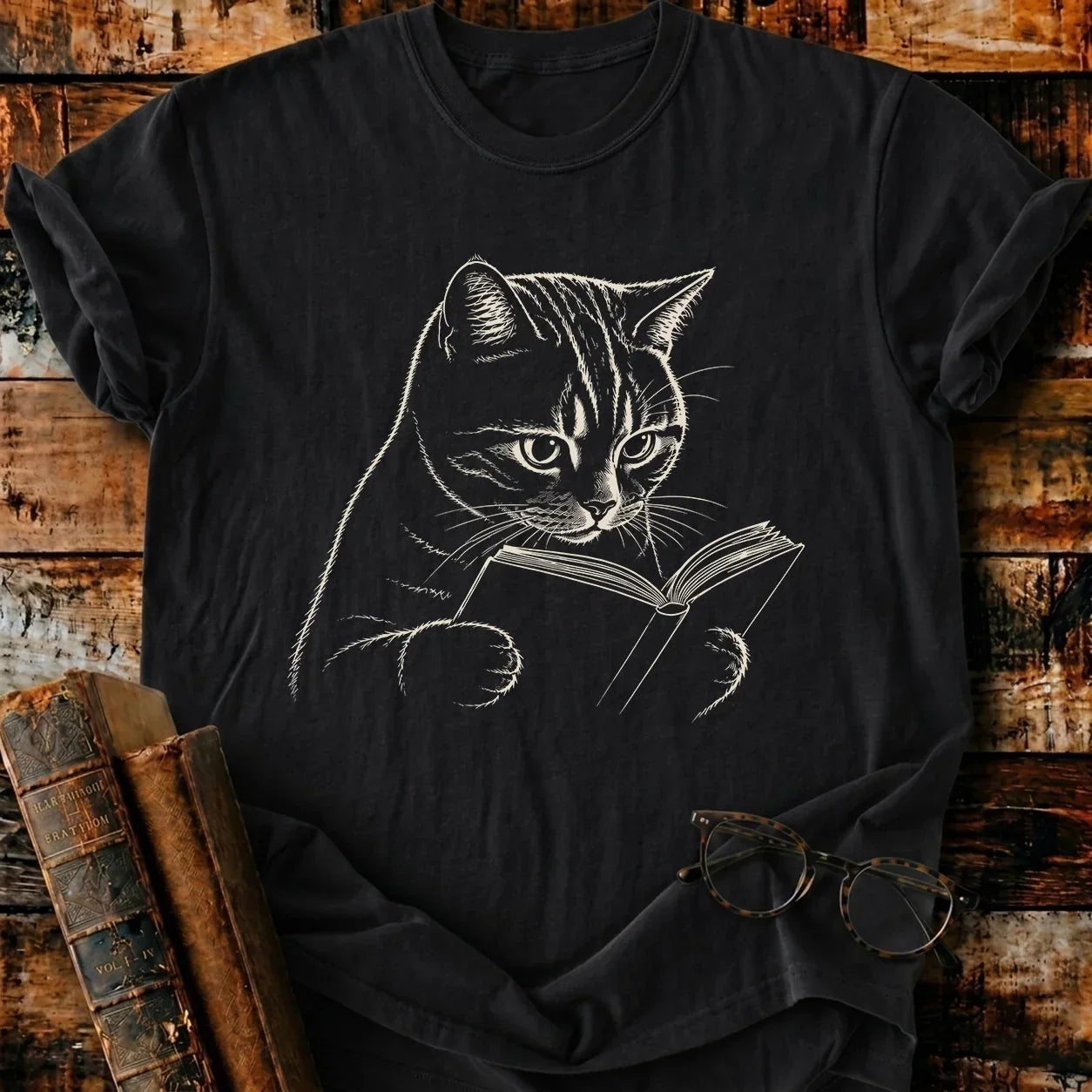 Shorthair Reading T-Shirt