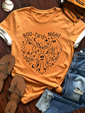 Boo-tiful Night Ghost Heart Halloween T-Shirt