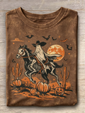 Cowboy Ghost Skeleton Horse Western Halloween T-Shirt