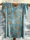 Boho Paisley Damask Print Round Neck Short Sleeve Top