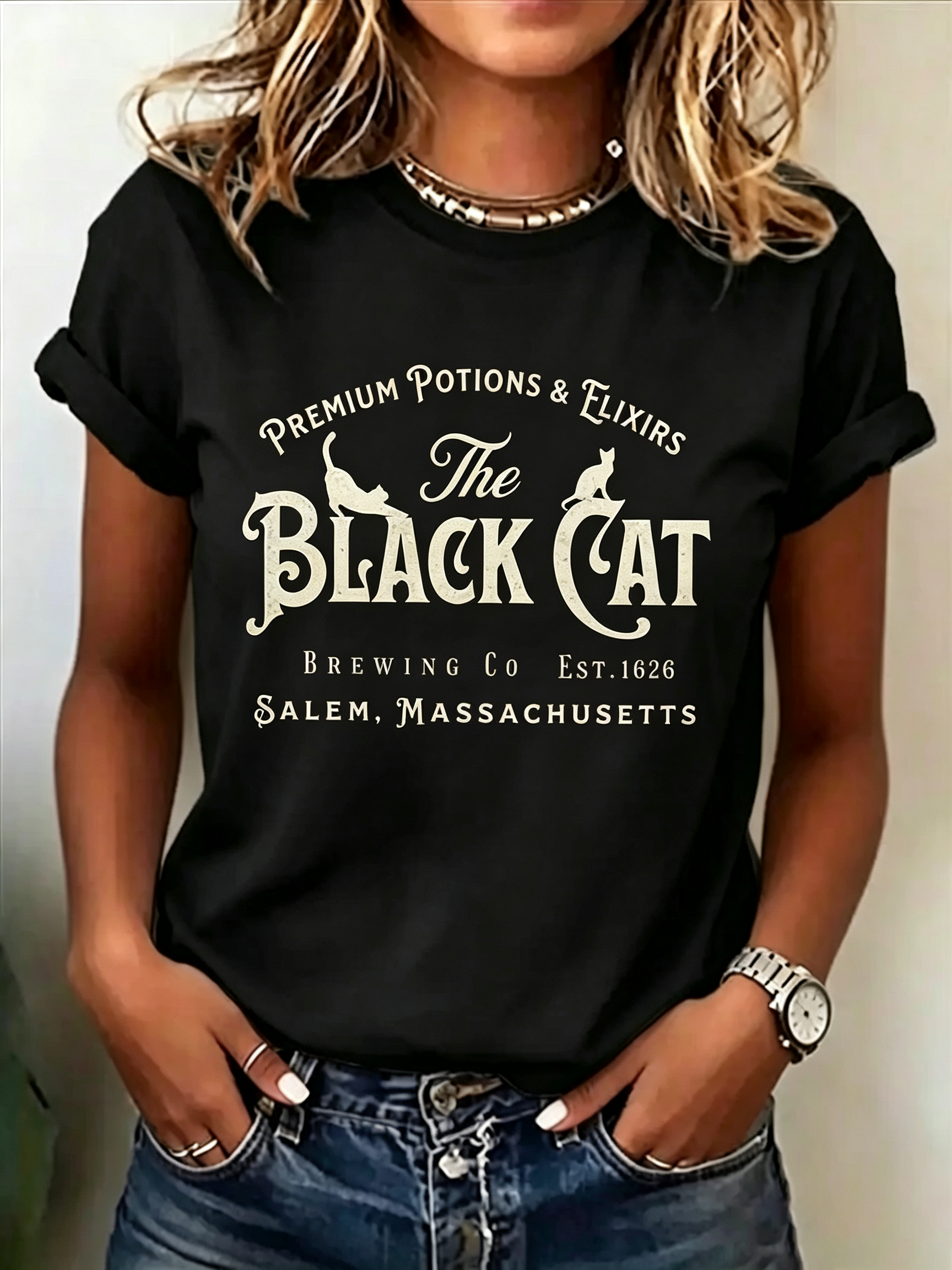 Black Cat Brewing Co. Graphic Short Sleeve T-Shirt