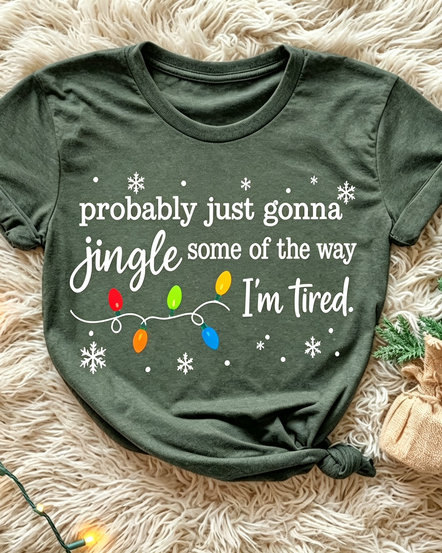 'Jingle Some of the Way' Graphic Holiday T-Shirt