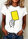 Yellow Card Hand Graphic T-Shirt