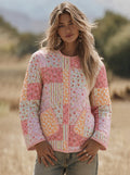 Pastel Floral Patchwork Quilted Jacket