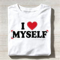 Self-Love Heart Graphic Crew Neck T-Shirt