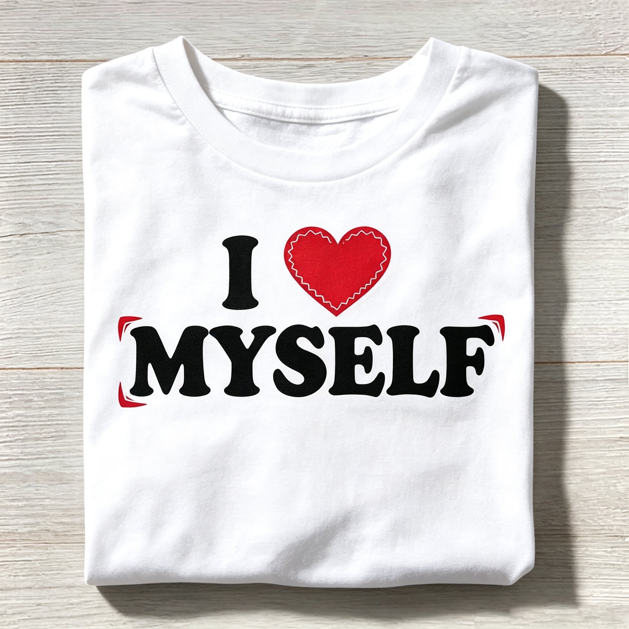 Self-Love Heart Graphic Crew Neck T-Shirt