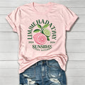 Citrus Fruit Graphic Crew Neck T-Shirt