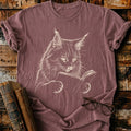 Maine Coon Reading T-Shirt