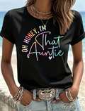 Oh Honey I'm That Auntie Neon Graphic Tee