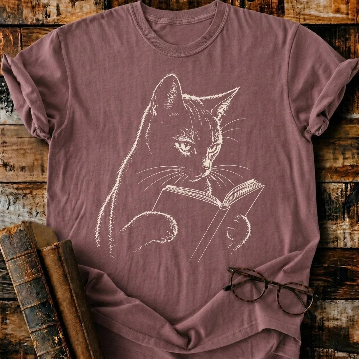 Russian Blue Reading T-Shirt
