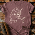 Tabby Cat Reading T-Shirt